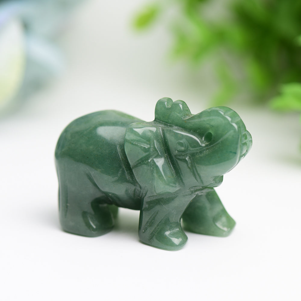 2 Inch Mixed Crystal Elephant Figurine for Healing & Luck