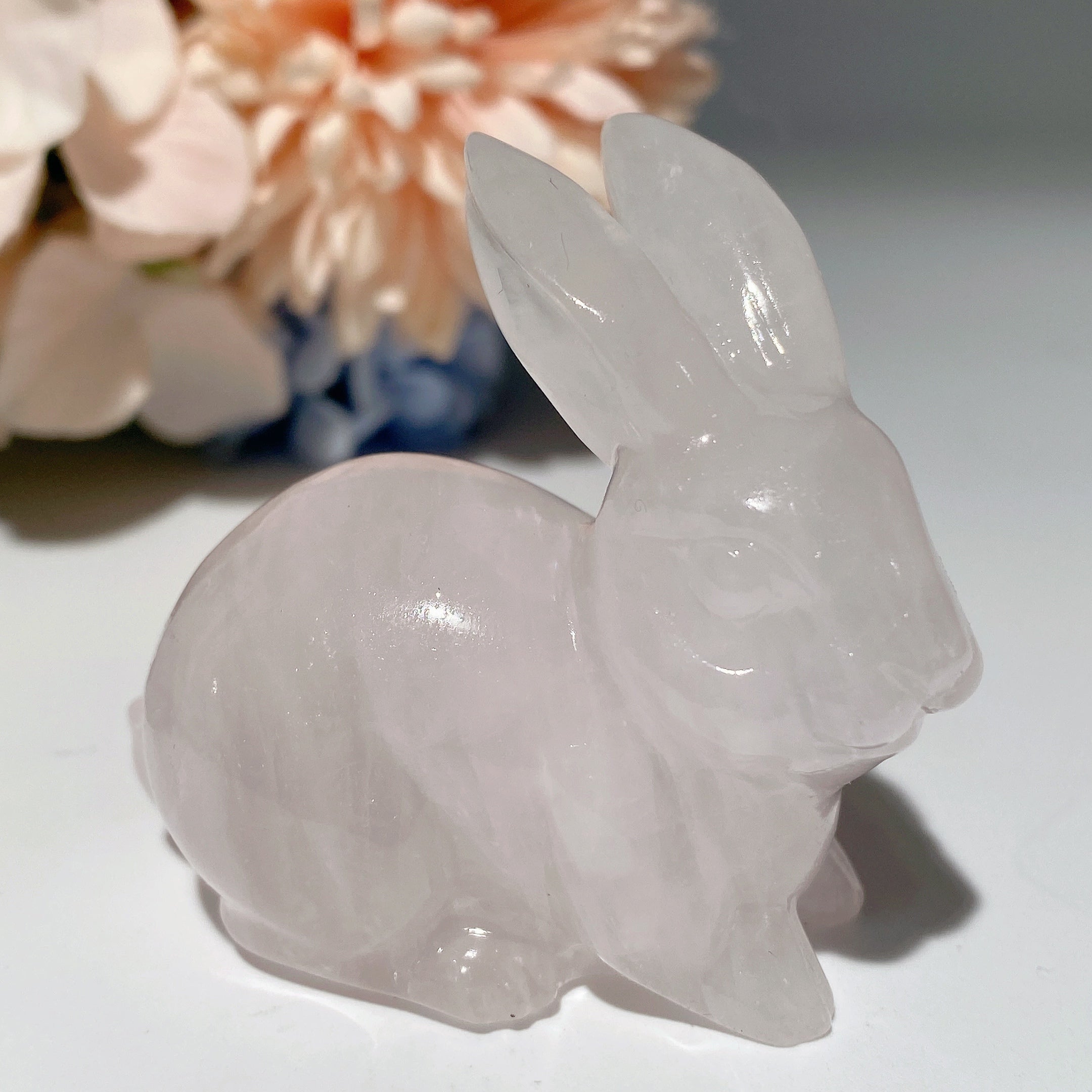 2-inch Mixed Crystal Rabbit Carvings for Healing, Abundance & Spiritual Energy