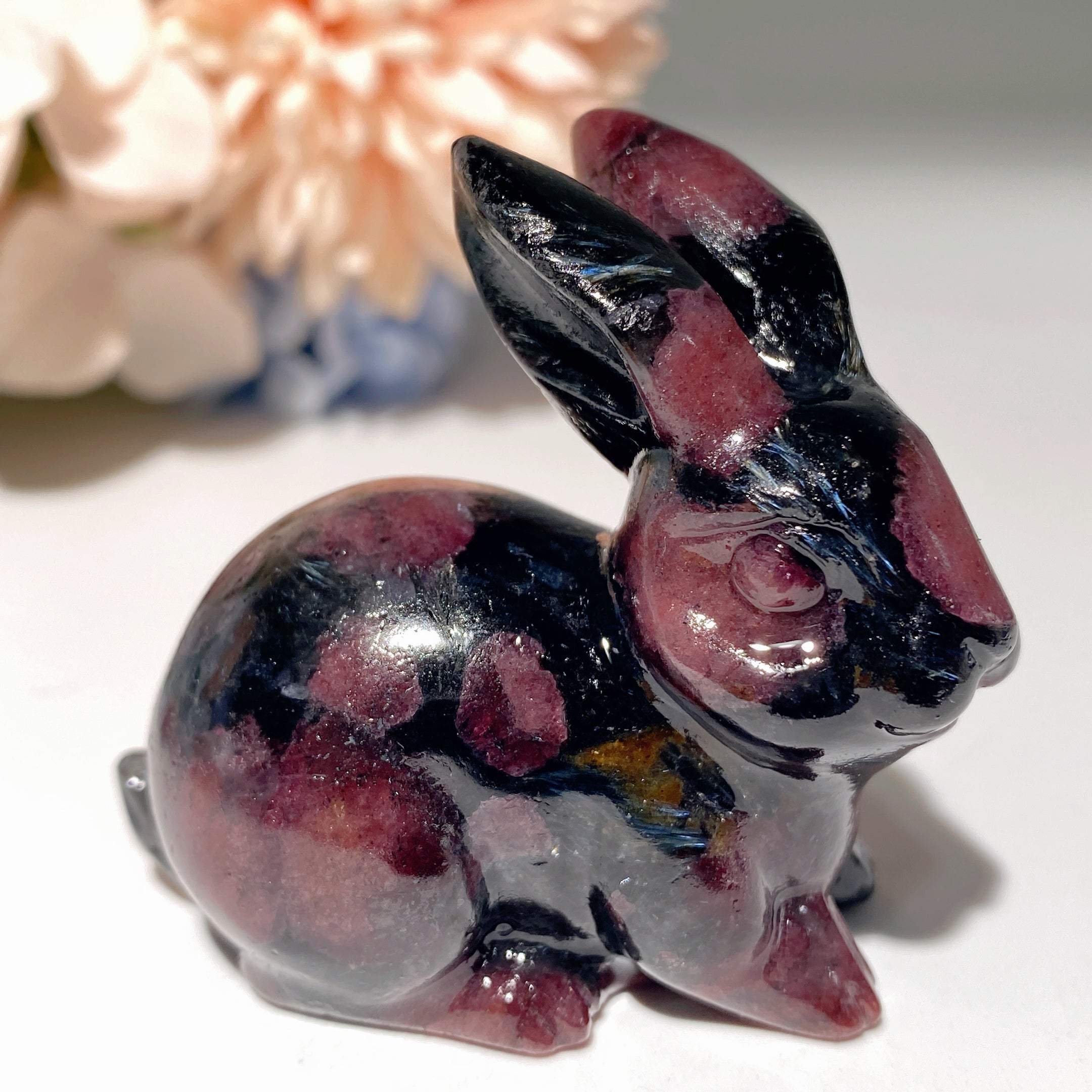 2-inch Mixed Crystal Rabbit Carvings for Healing, Abundance & Spiritual Energy