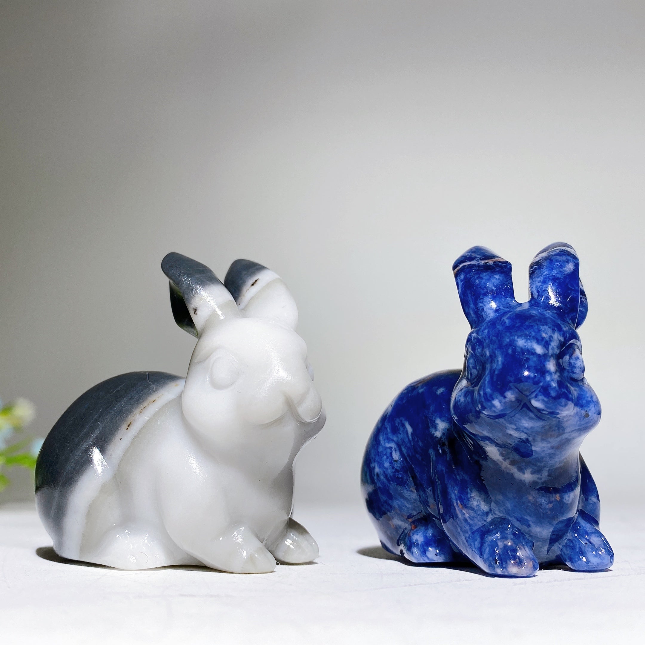 2-inch Mixed Crystal Rabbit Carvings for Healing, Abundance & Spiritual Energy