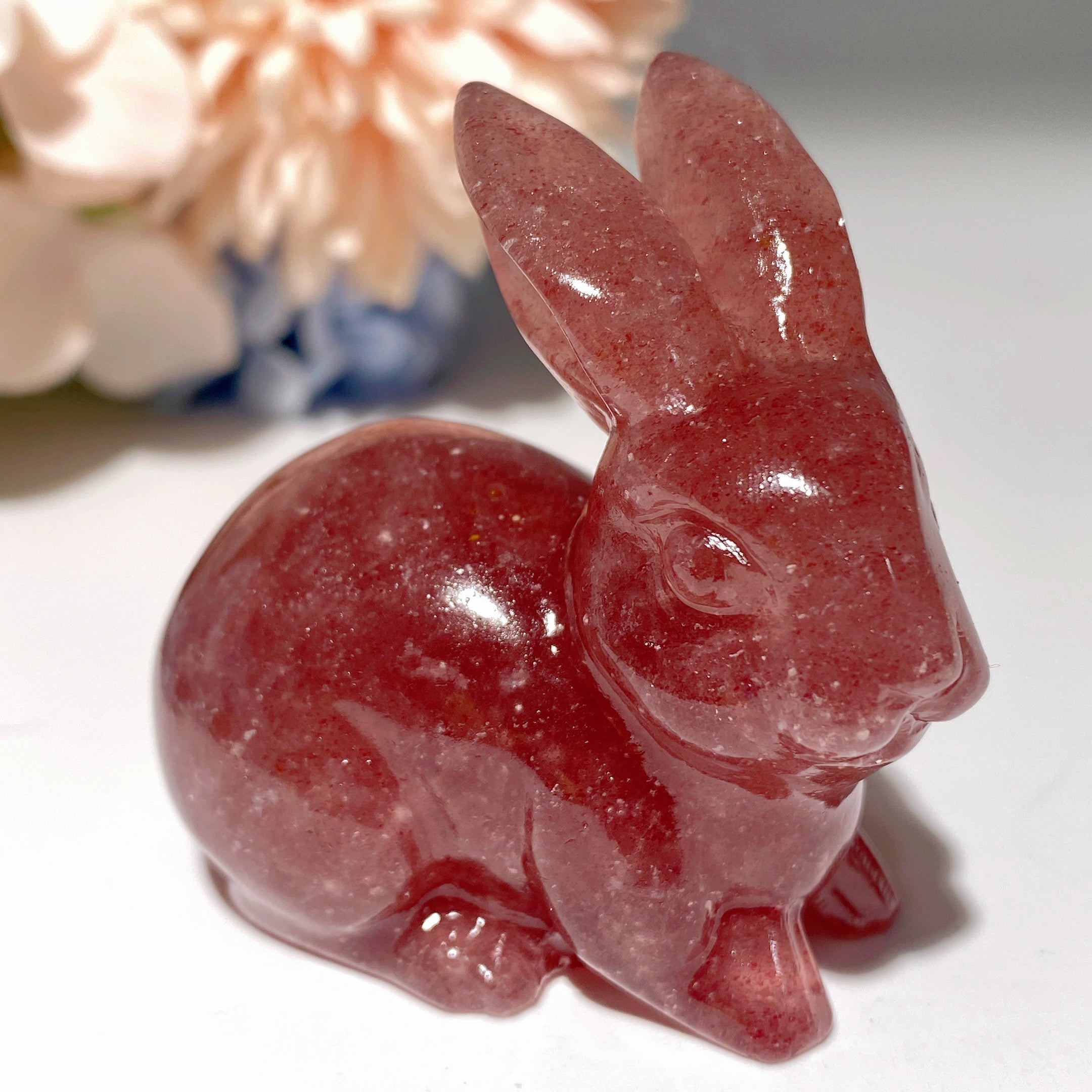 2-inch Mixed Crystal Rabbit Carvings for Healing, Abundance & Spiritual Energy
