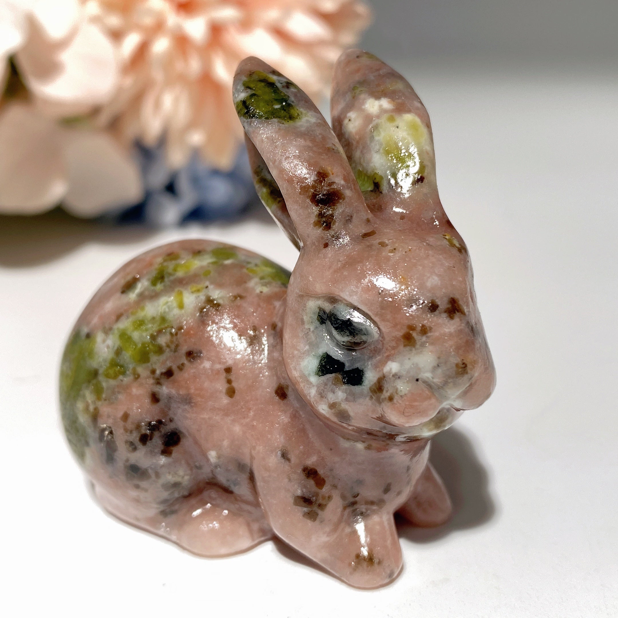 2-inch Mixed Crystal Rabbit Carvings for Healing, Abundance & Spiritual Energy