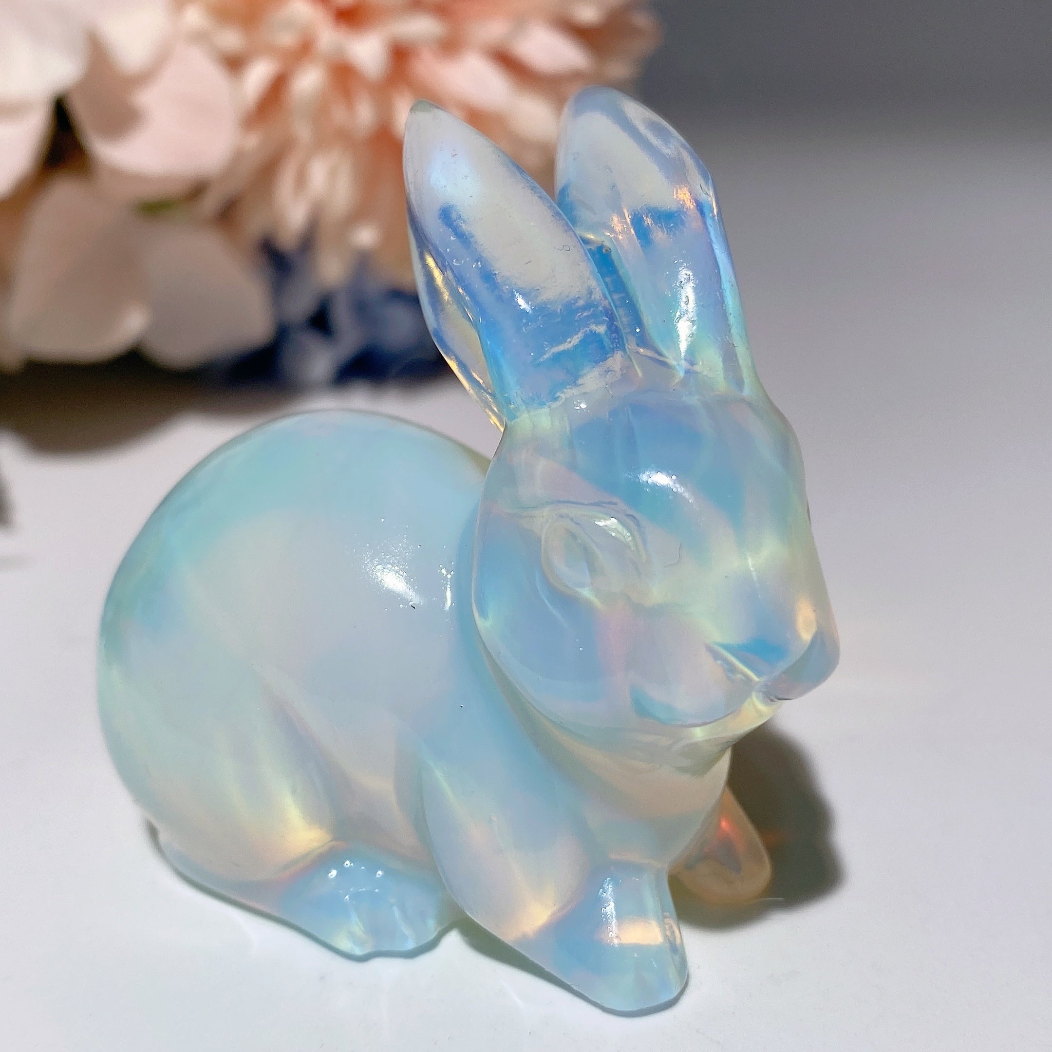 2-inch Mixed Crystal Rabbit Carvings for Healing, Abundance & Spiritual Energy