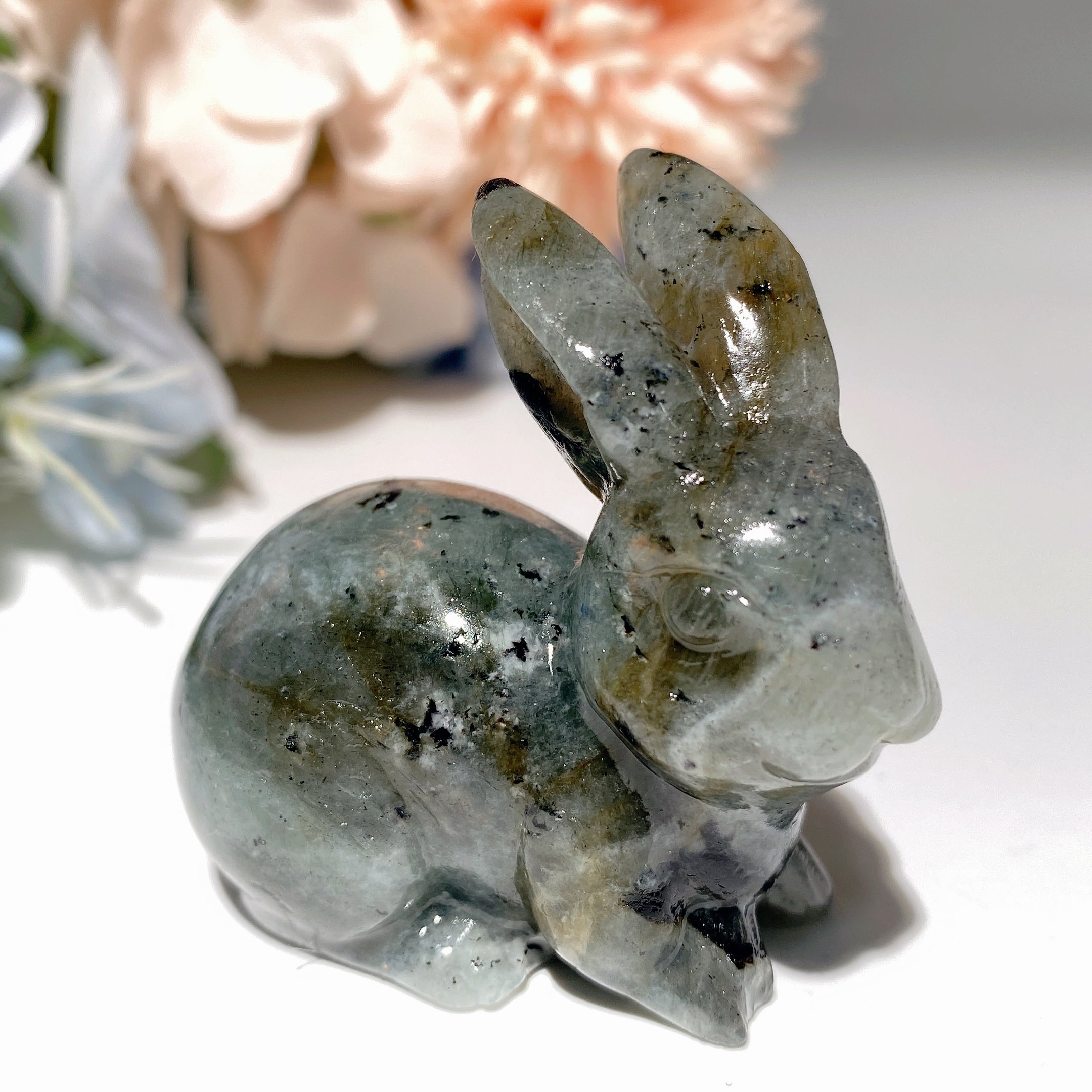 2-inch Mixed Crystal Rabbit Carvings for Healing, Abundance & Spiritual Energy