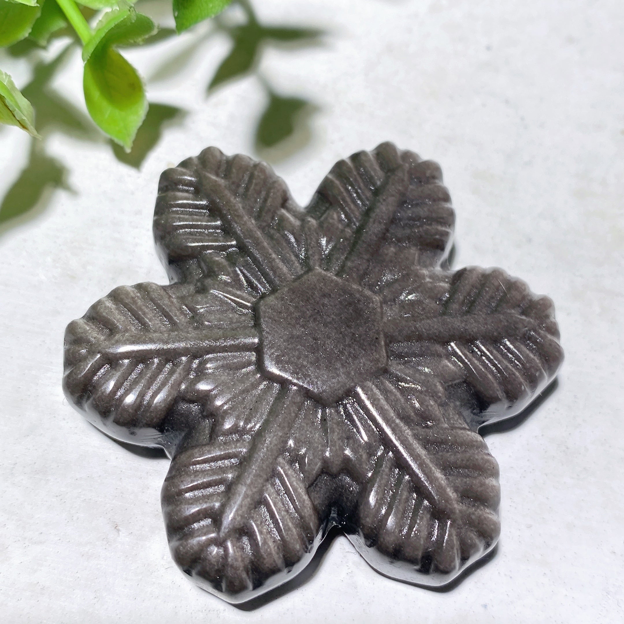2-Inch Mixed Crystal Snowflake Carvings for Healing