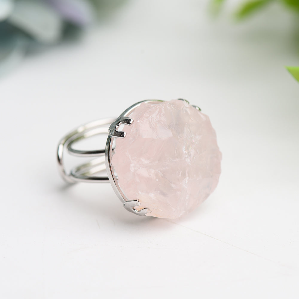 2-Inch Mixed Raw Stone Healing Ring for Spiritual Balance