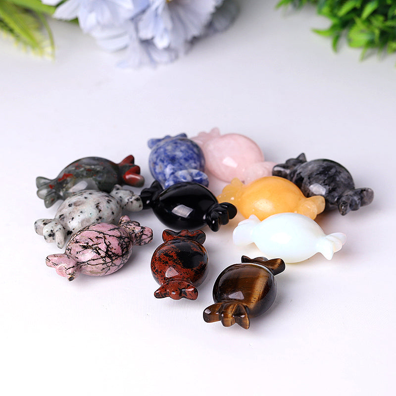2 Inch Natural Crystal Candy Figurine Carving for Gift