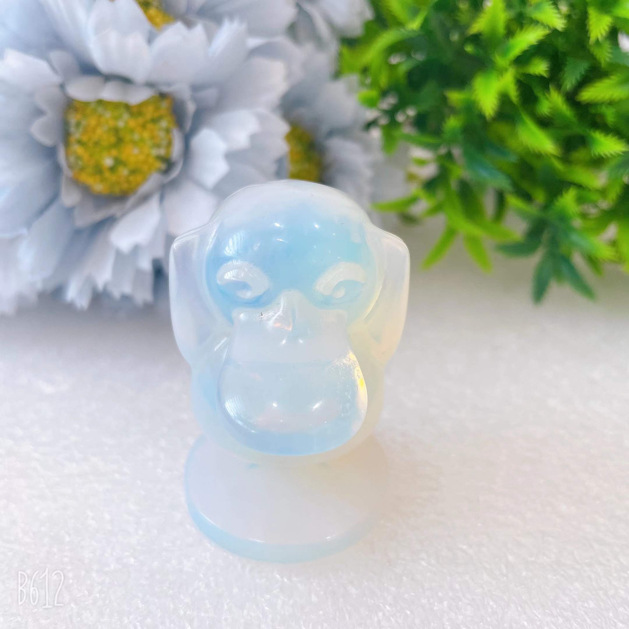 2-inch Opalite Duck Crystal Carving Figurine