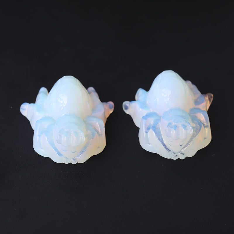 2-Inch Opalite Spider Crystal Figurine Carving