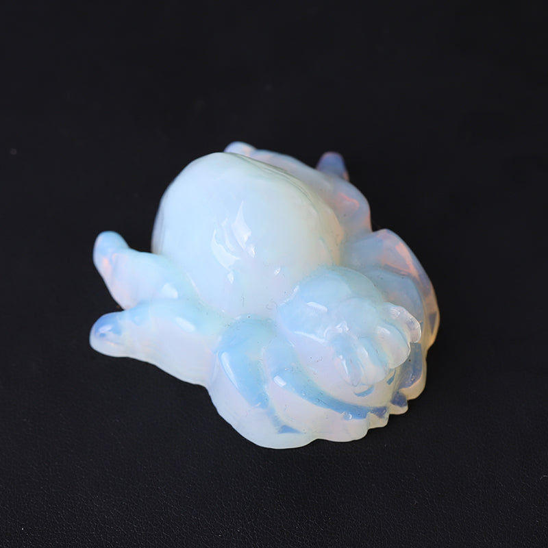 2-Inch Opalite Spider Crystal Figurine Carving