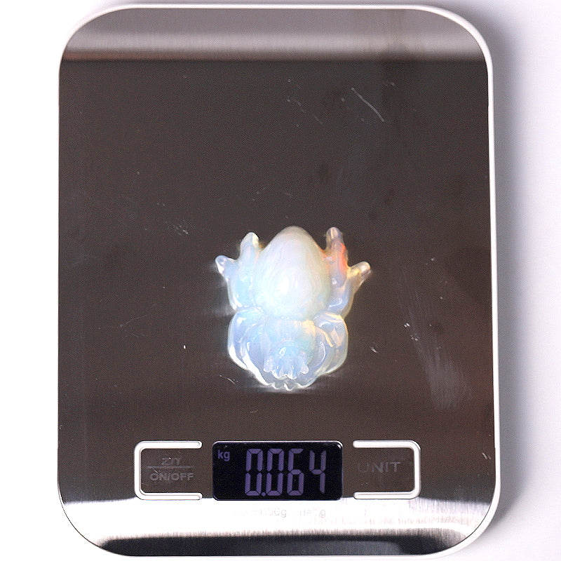 2-Inch Opalite Spider Crystal Figurine Carving