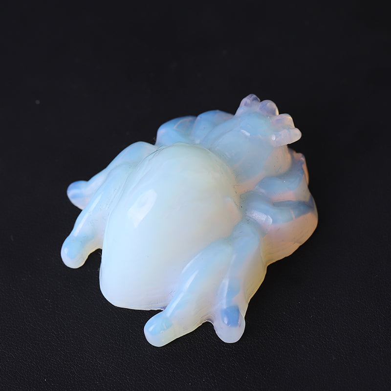 2-Inch Opalite Spider Crystal Figurine Carving
