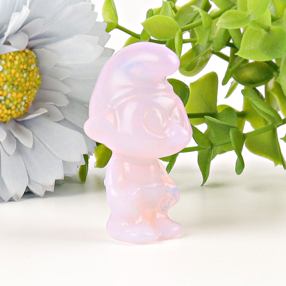 2 inch Pink Opalite Crystal Figurine Carving for Healing