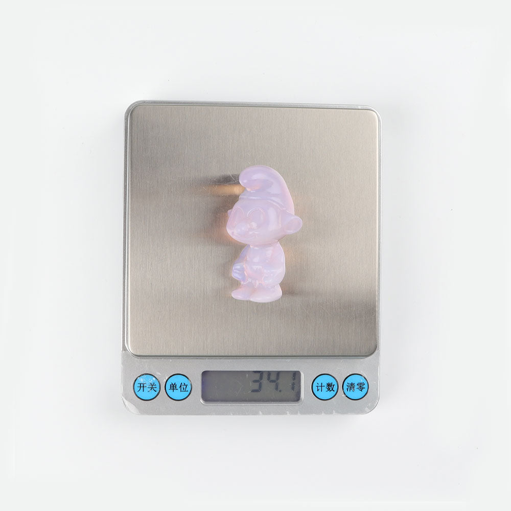 2 inch Pink Opalite Crystal Figurine Carving for Healing