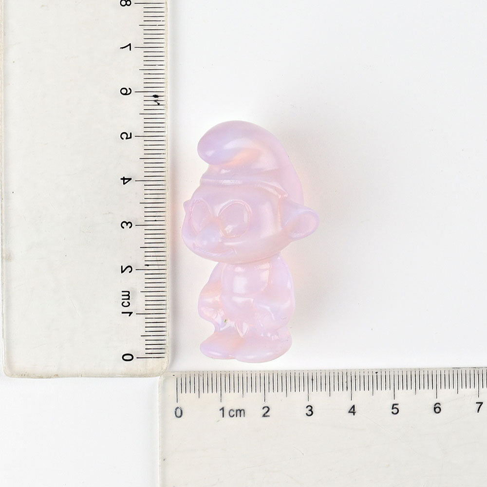 2 inch Pink Opalite Crystal Figurine Carving for Healing