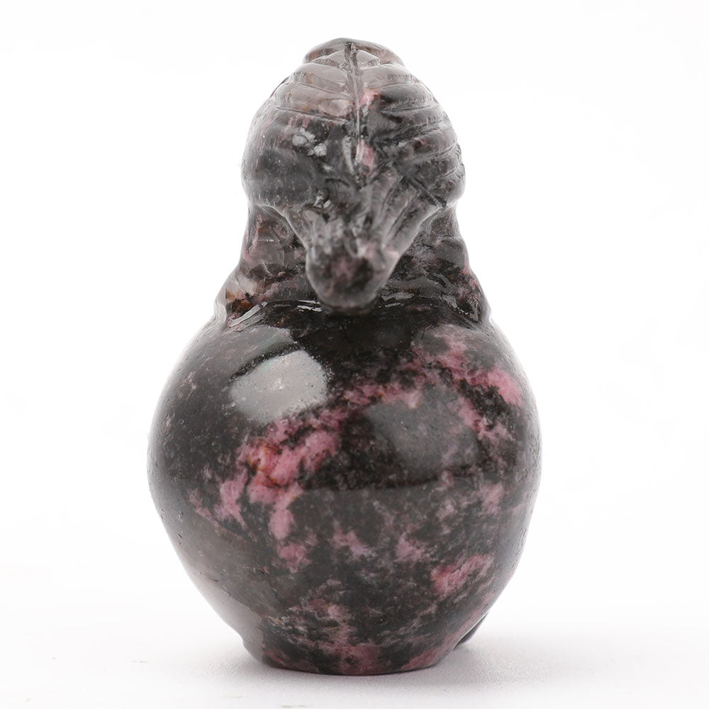 2-inch Polished Rhodonite Crystal Skull Carving for Healing