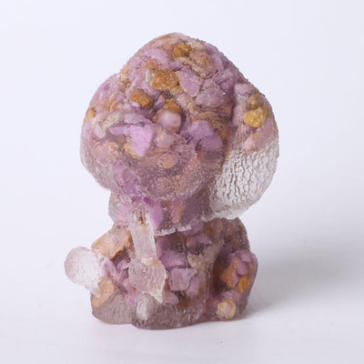 2 inch Resin Crystal Dog Figurine - Healing Gemstone Decor