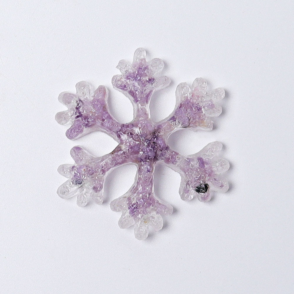 2-inch Resin Snowflake Crystal Figurines for Christmas