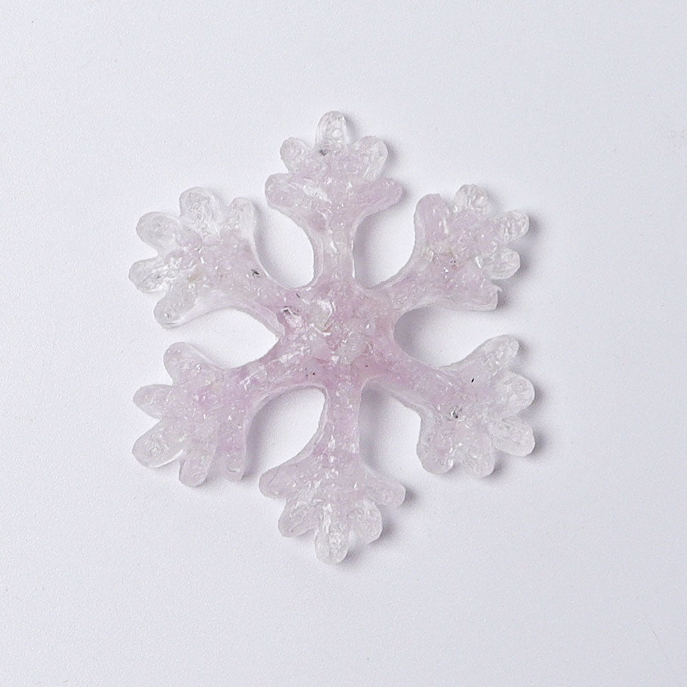 2-inch Resin Snowflake Crystal Figurines for Christmas