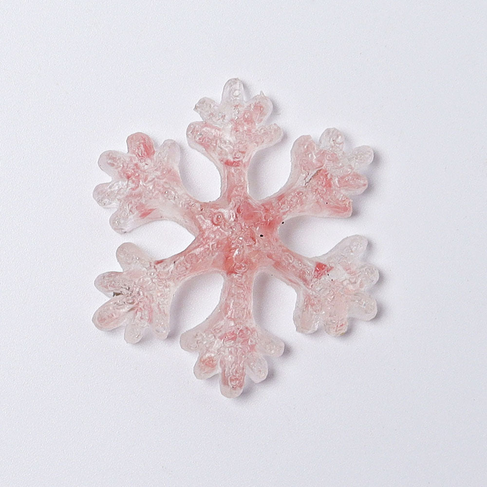 2-inch Resin Snowflake Crystal Figurines for Christmas