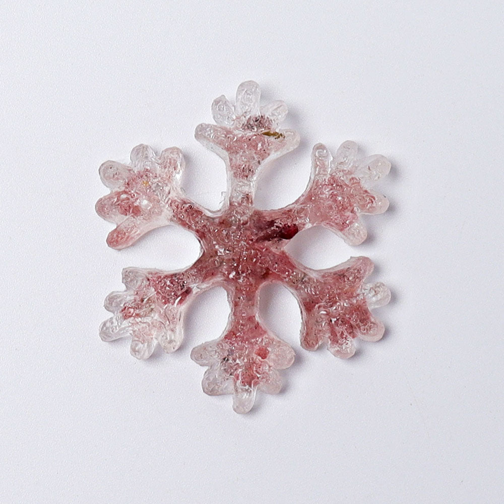 2-inch Resin Snowflake Crystal Figurines for Christmas