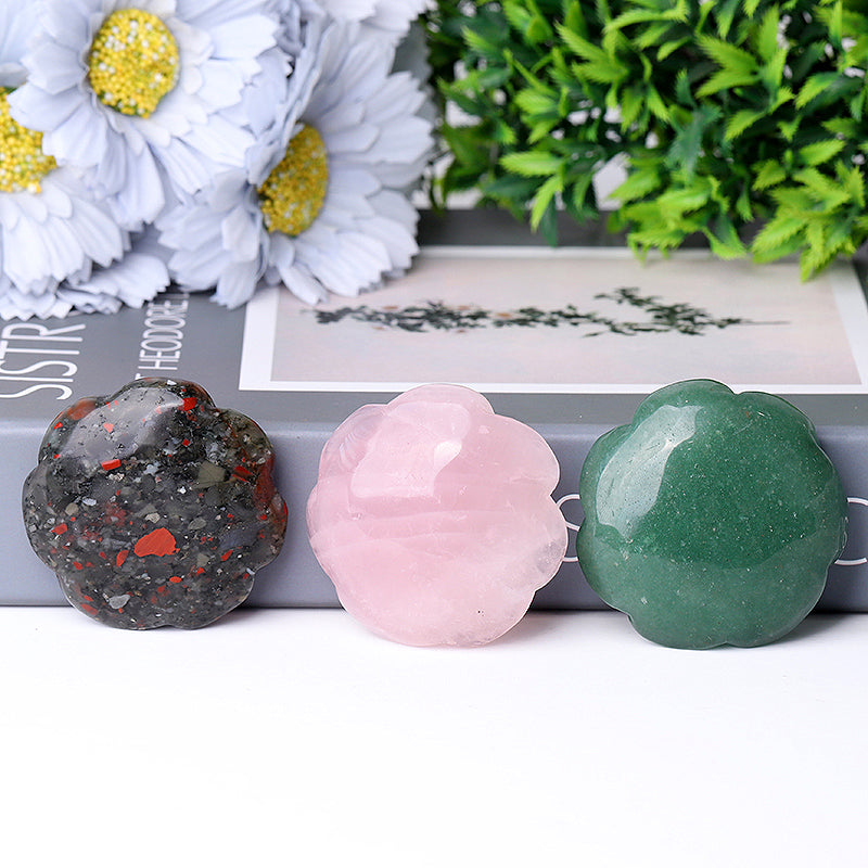 2-Inch Rose Flower Crystal Figurines for Spiritual Healing