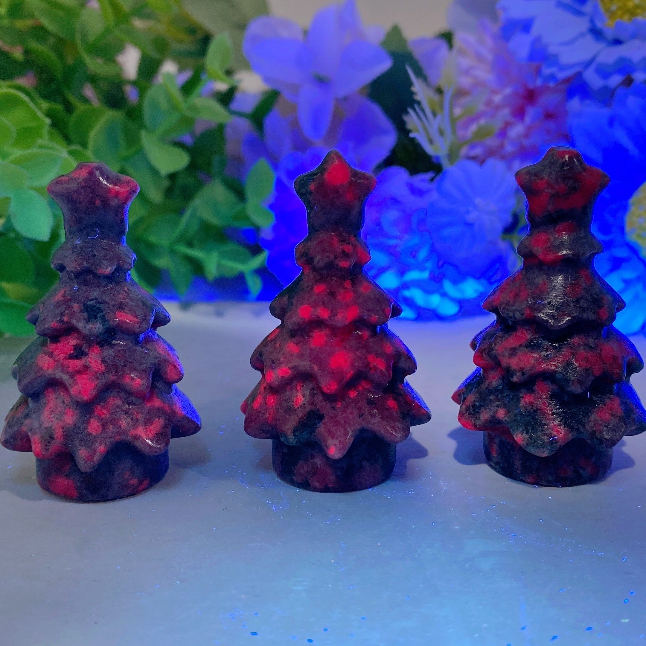 2-Inch Ruby Kyanite Crystal Christmas Tree Figurine