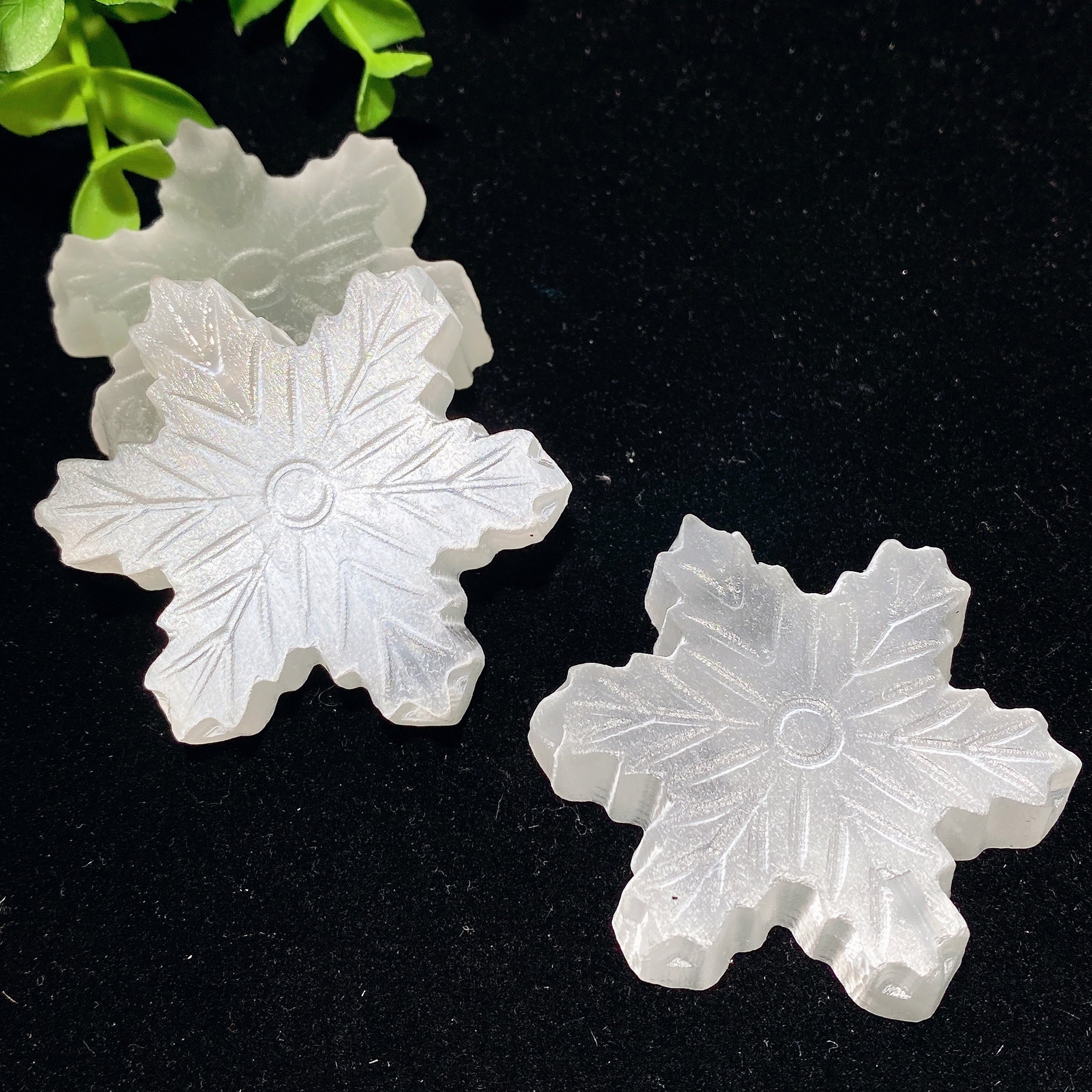 2-inch Selenite Snowflake Crystal for Healing Display