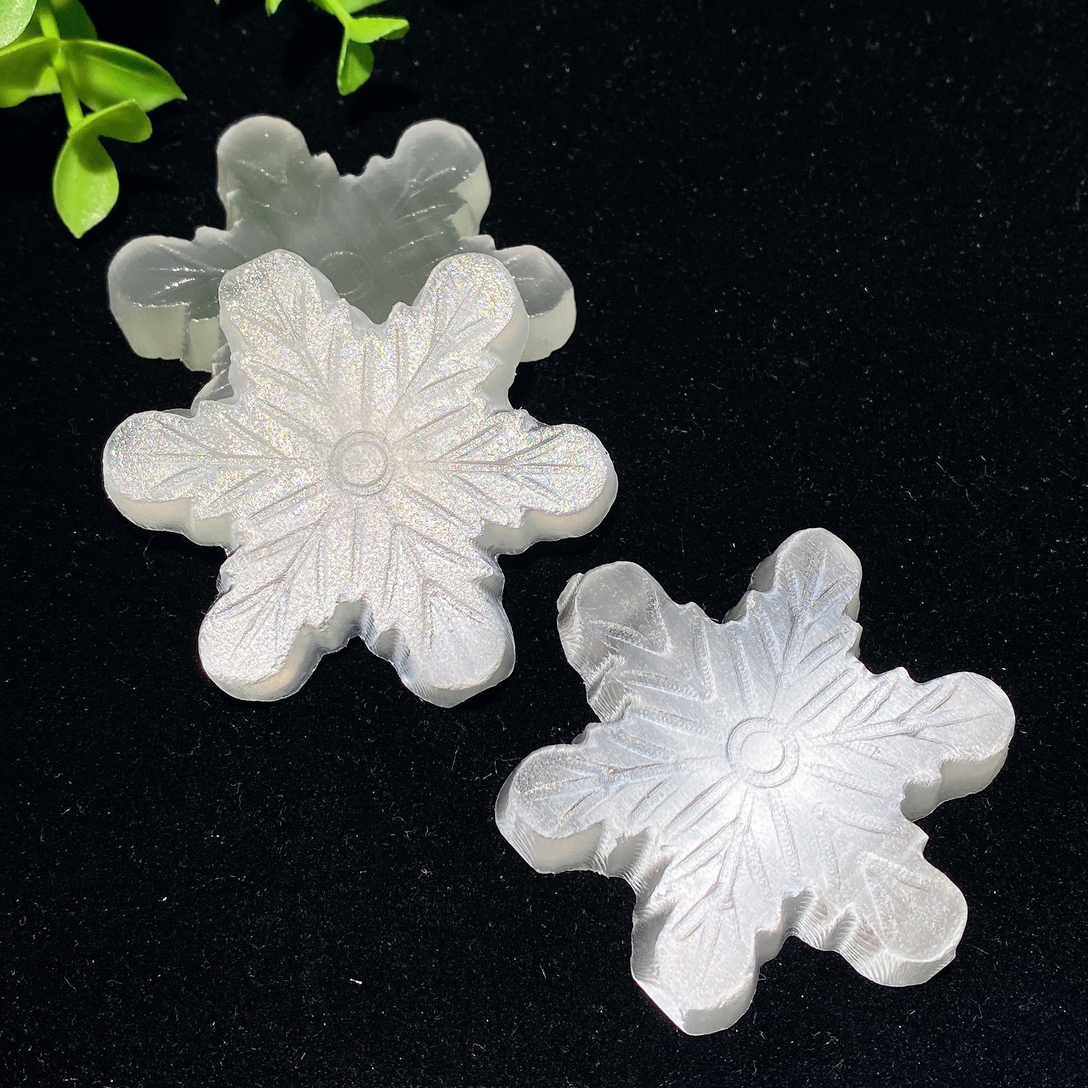 2-inch Selenite Snowflake Crystal for Healing Display