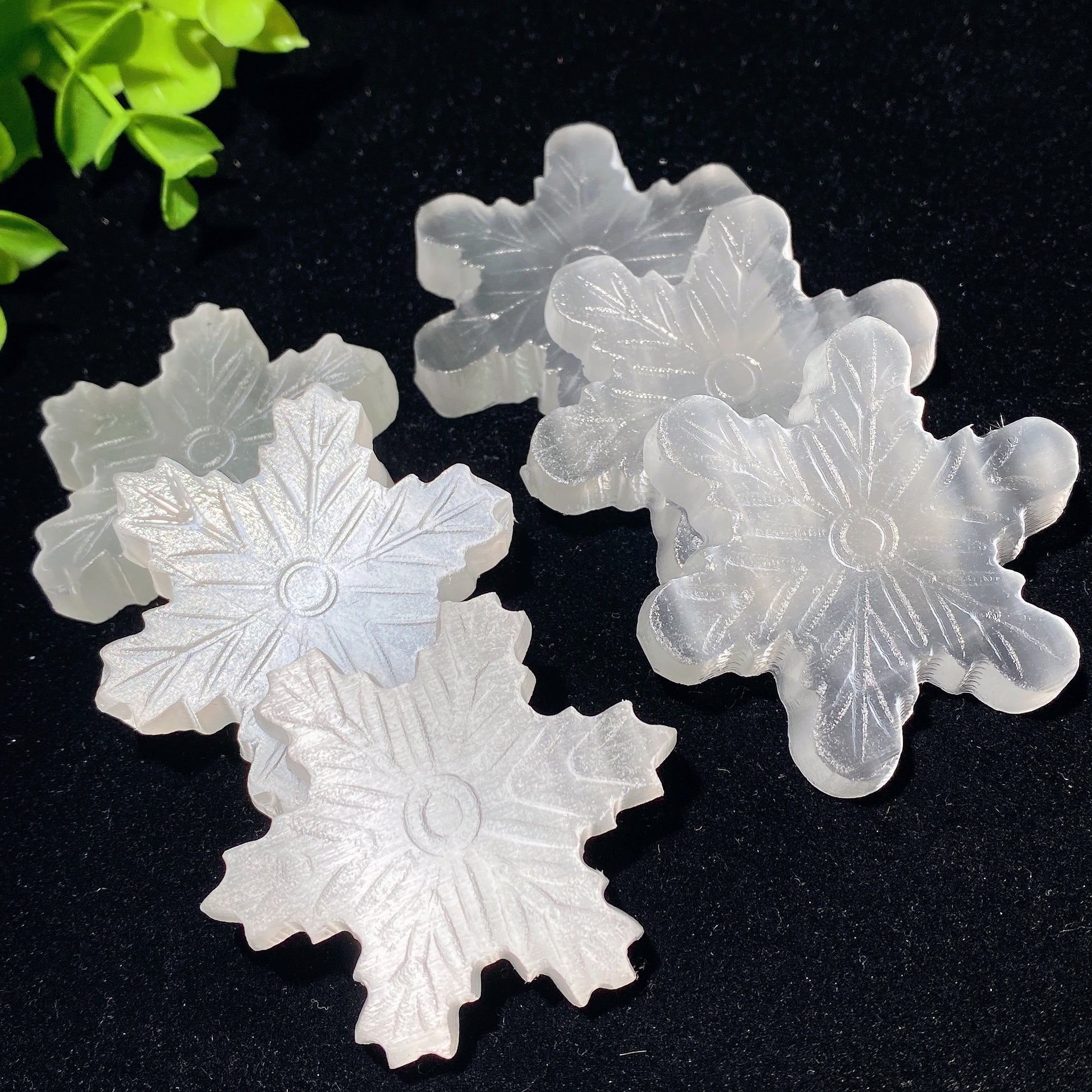 2-inch Selenite Snowflake Crystal for Healing Display