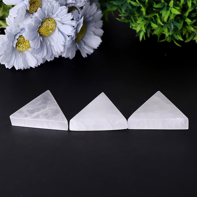 2-inch Selenite Triangle Crystal Healing Plate