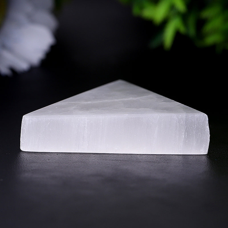 2-inch Selenite Triangle Crystal Healing Plate