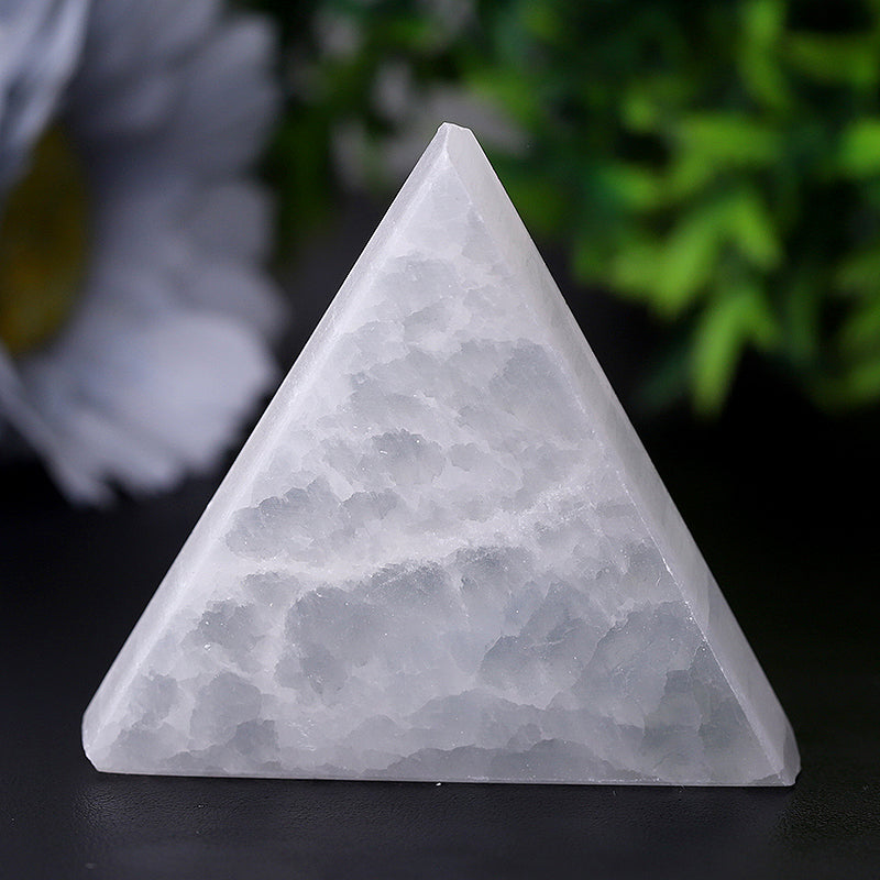 2-inch Selenite Triangle Crystal Healing Plate