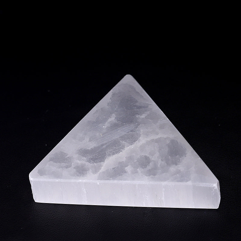 2-inch Selenite Triangle Crystal Healing Plate