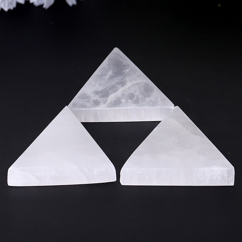2-inch Selenite Triangle Crystal Healing Plate
