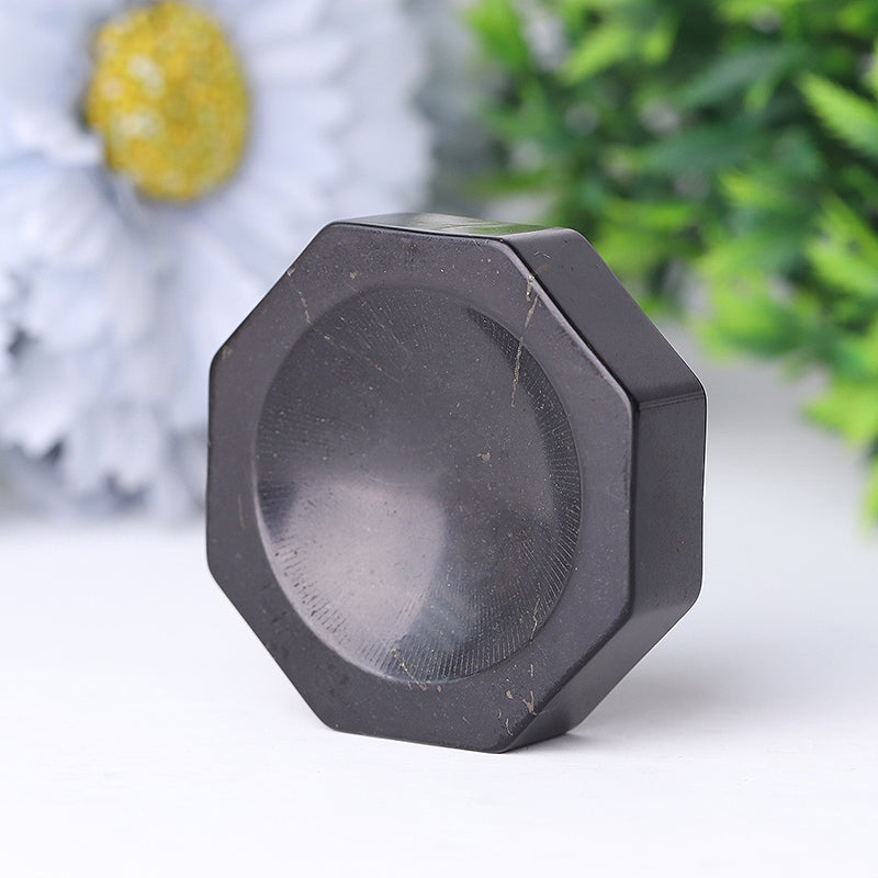 2 inch Shungite Crystal Holder Octagon for Energy Healing