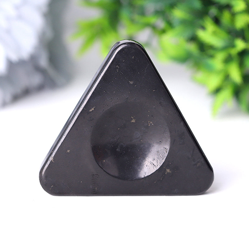 2 Inch Shungite Triangle Holder for Energy Healing