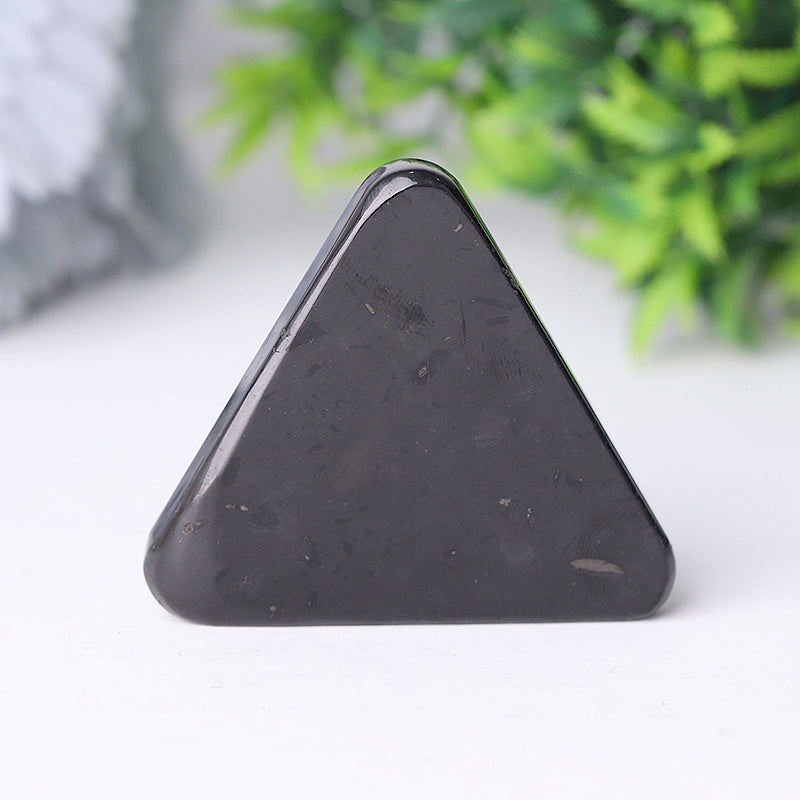 2 Inch Shungite Triangle Holder for Energy Healing