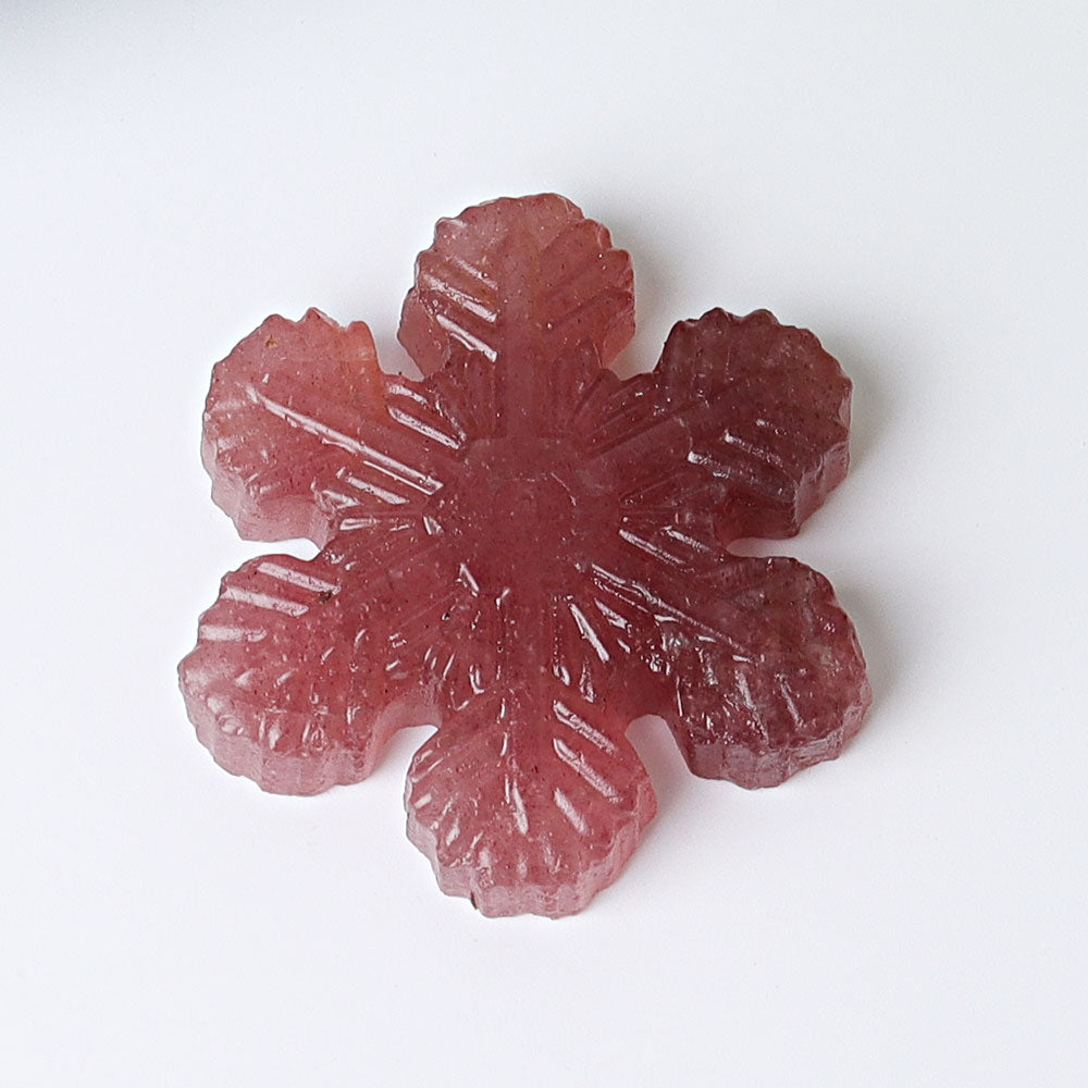 2 Inch Snowflake Crystal Figurines Hand-Carved Gemstone Art