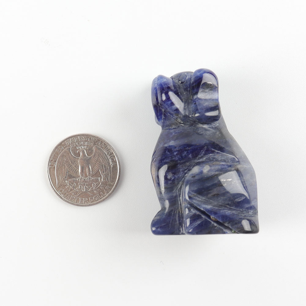 2-Inch Sodalite Crystal Dog Figurine for Healing