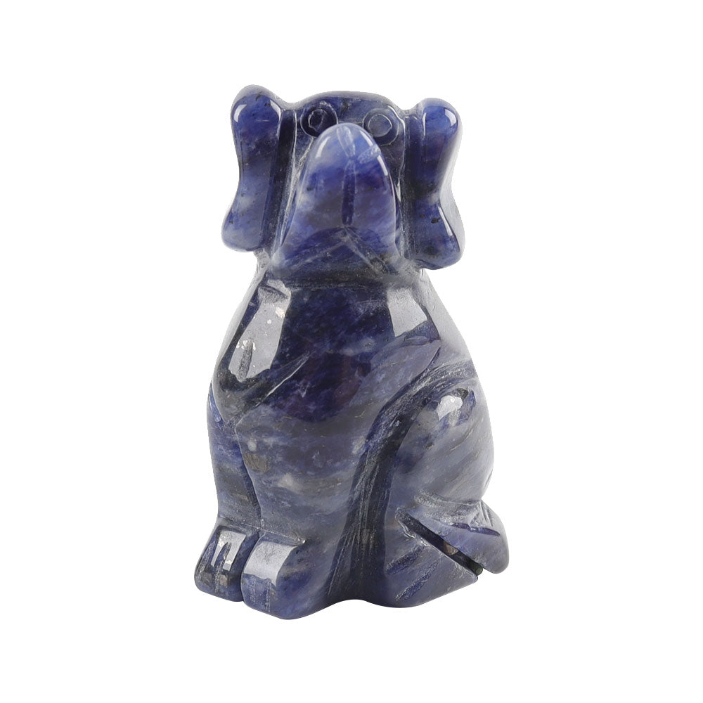 2-Inch Sodalite Crystal Dog Figurine for Healing