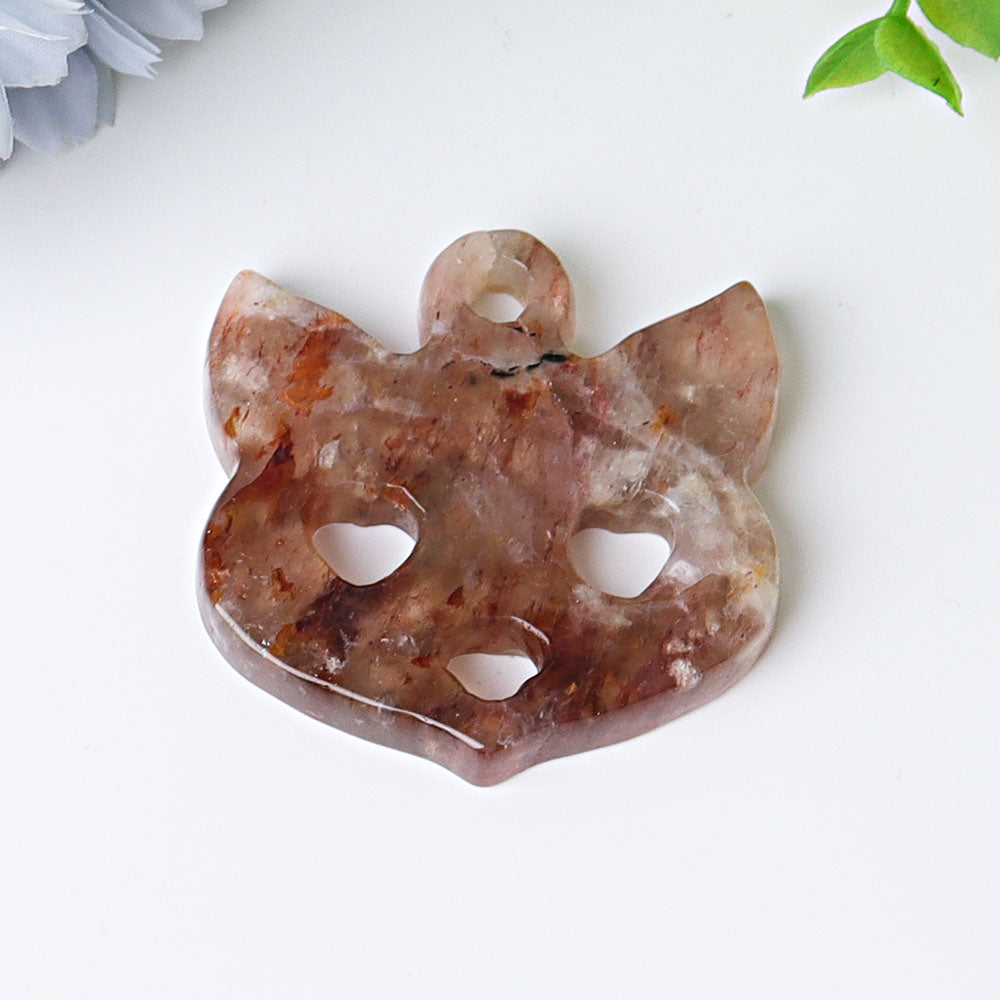 2-inch Sodalite Crystal Fox Face Carving for Healing Energy