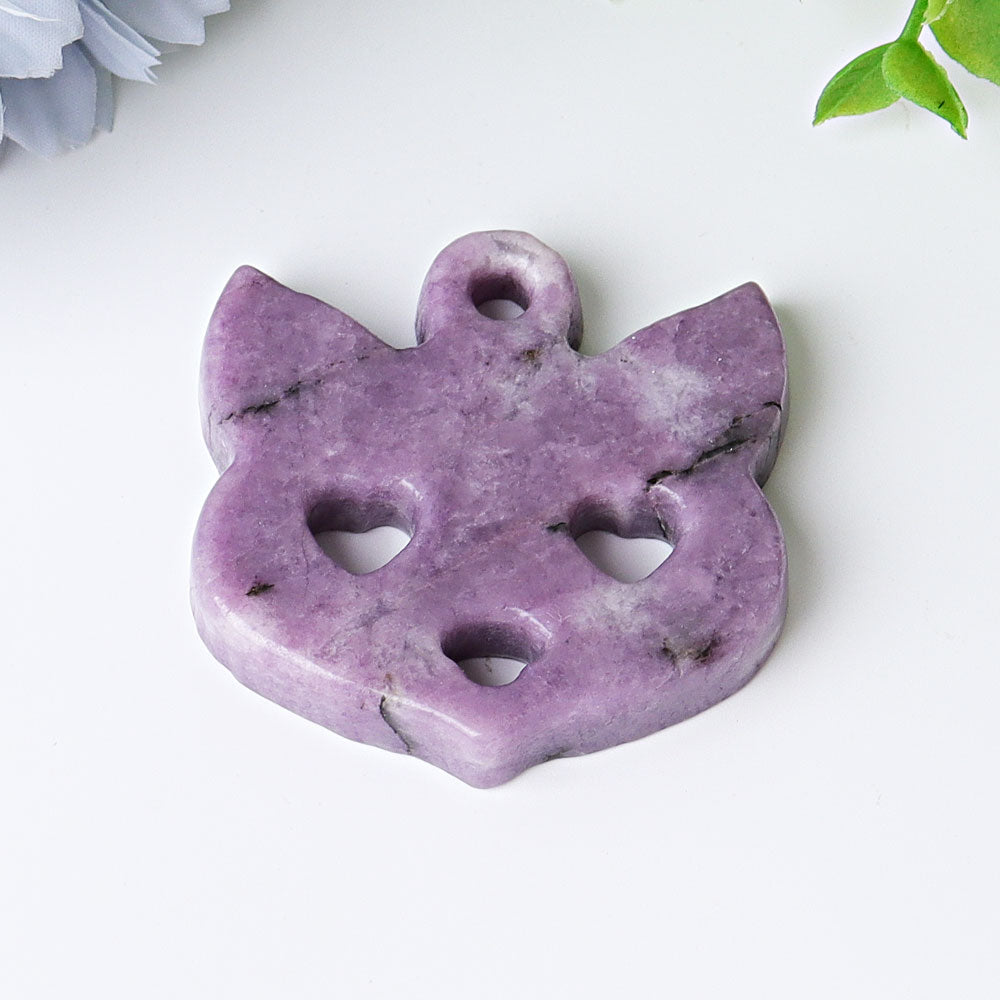 2-inch Sodalite Crystal Fox Face Carving for Healing Energy