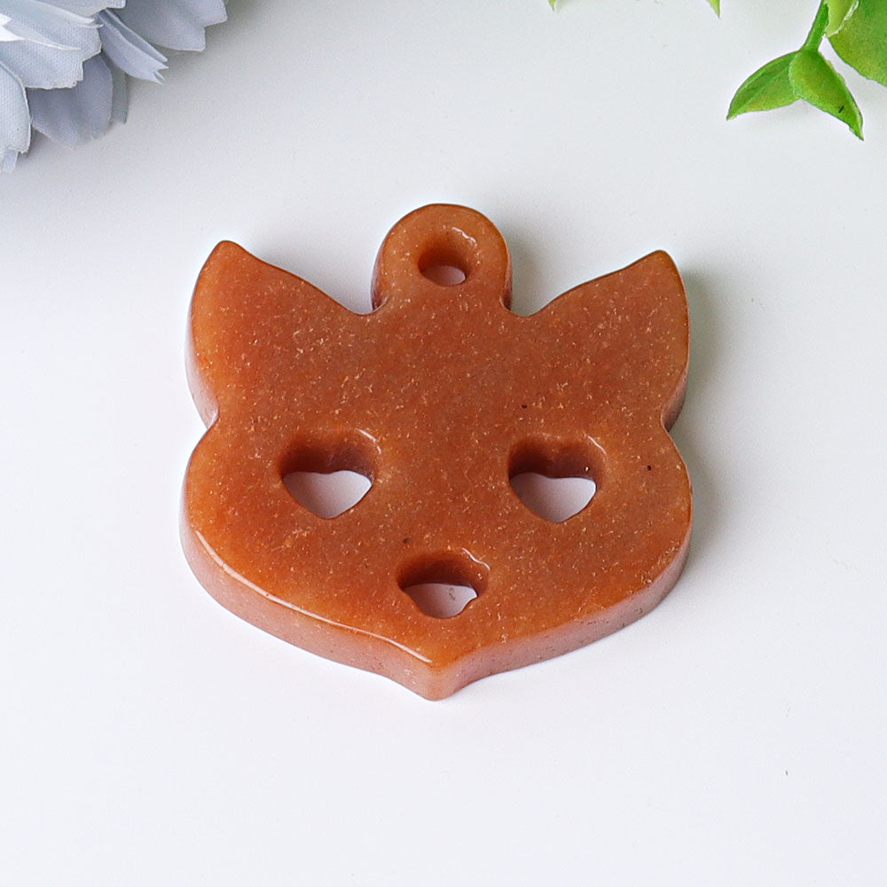 2-inch Sodalite Crystal Fox Face Carving for Healing Energy