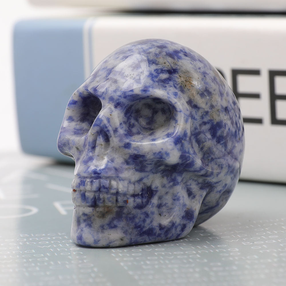 2-inch Sodalite Crystal Skull Carving for Spiritual Healing