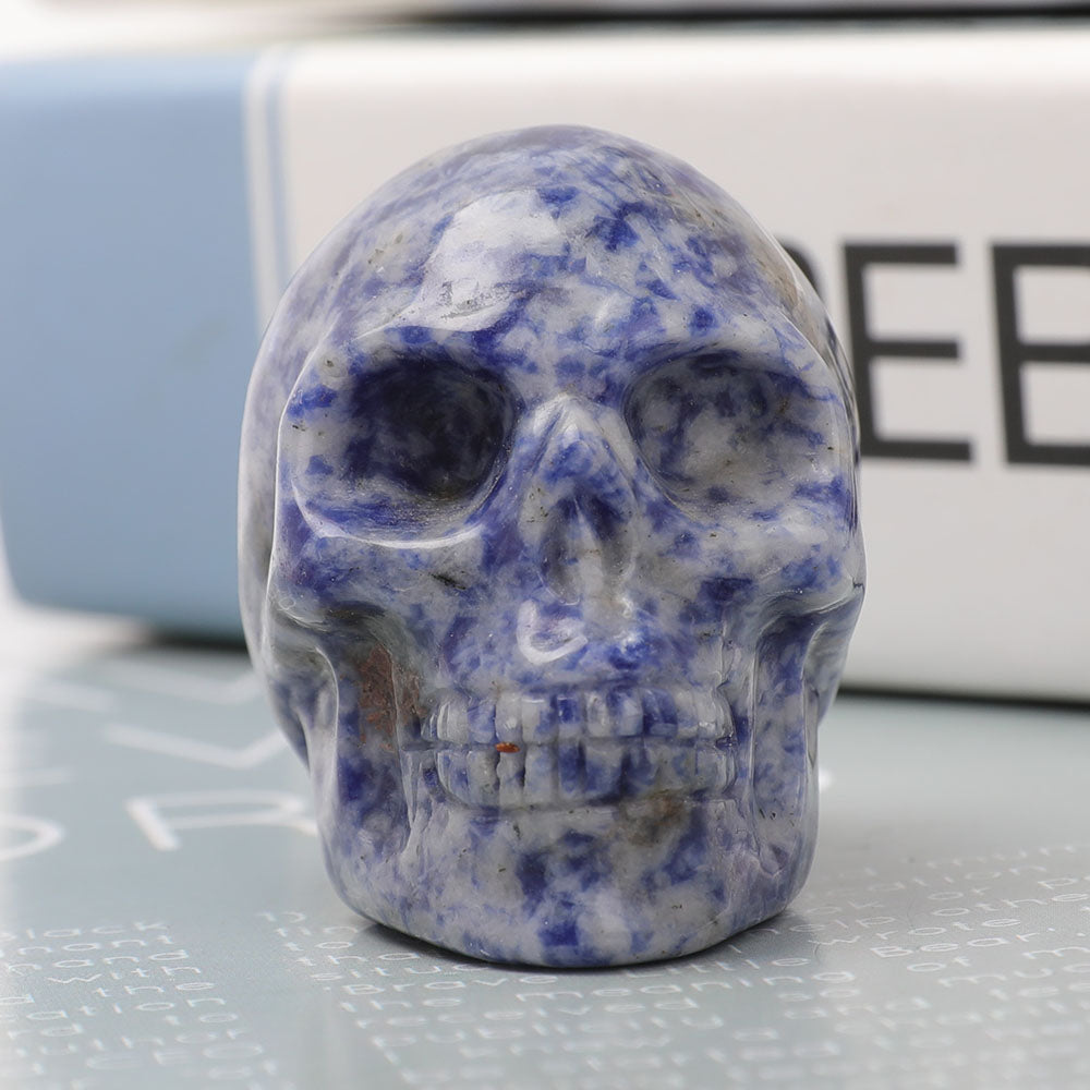 2-inch Sodalite Crystal Skull Carving for Spiritual Healing