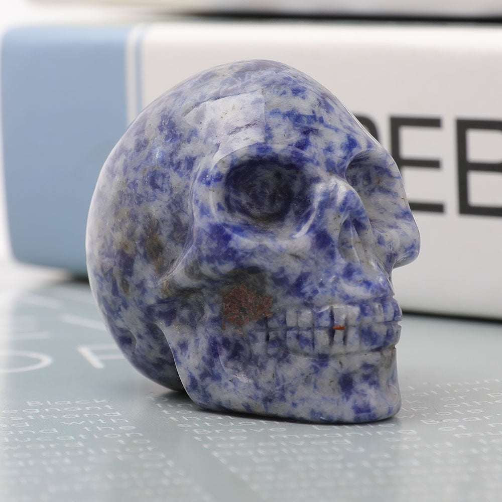 2-inch Sodalite Crystal Skull Carving for Spiritual Healing