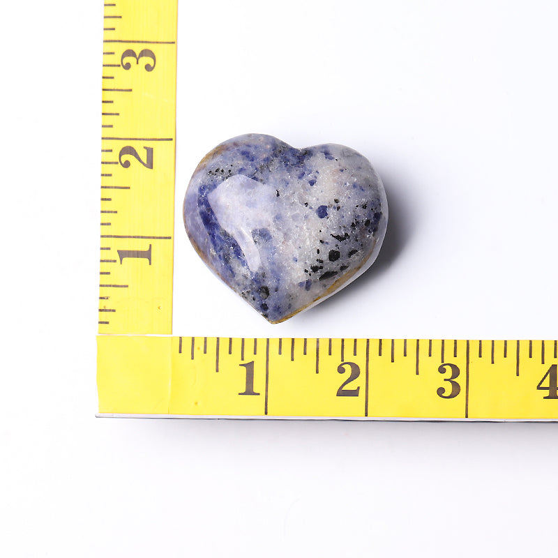 2 Inch Sodalite Heart Crystal for Emotional Healing