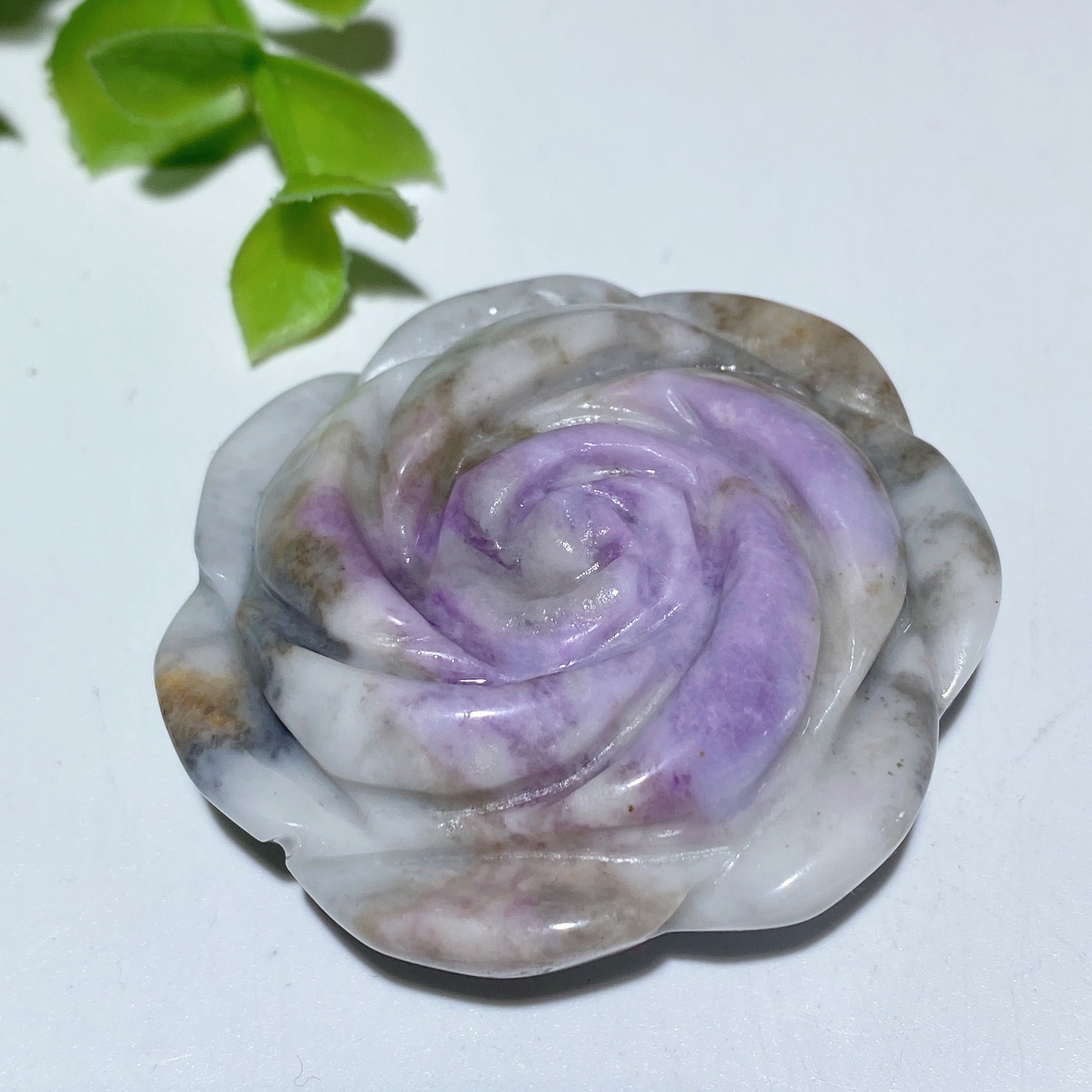 2-Inch UV Reactive Hackmanite Flower Crystal Carving