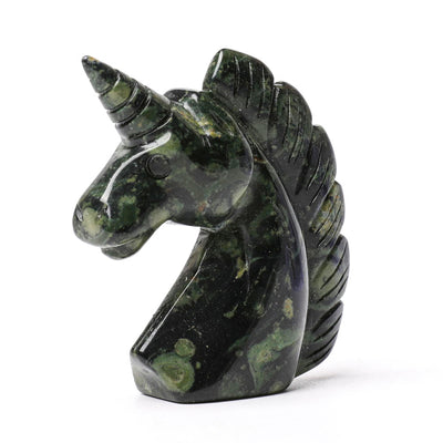 2" Kambaba Unicorn Crystal Figurine Carving 50g